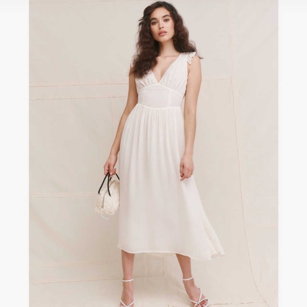 Reformation Daylight Dress in Ivory Bridal NWT 6
